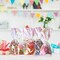 100 Pieces Cellophane Treat Bags,Iridescent Holographic Goodie Bags, Clear Cello Bags with Twist Ties for Birthday Party Favors, Valentines, Easter, Weddings